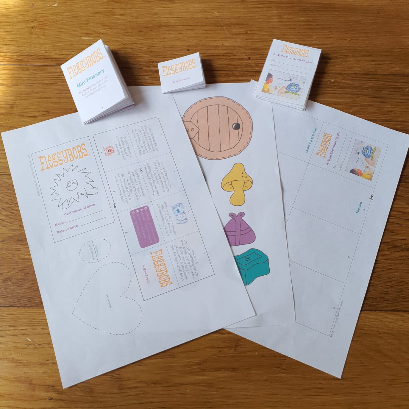 A picture of a the Fleggybob free printable resources